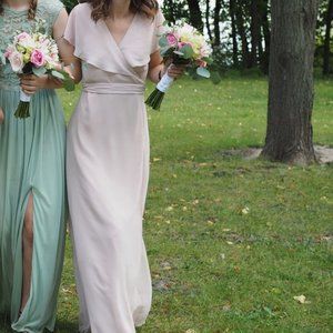 Champagne bridesmaid dress size 0